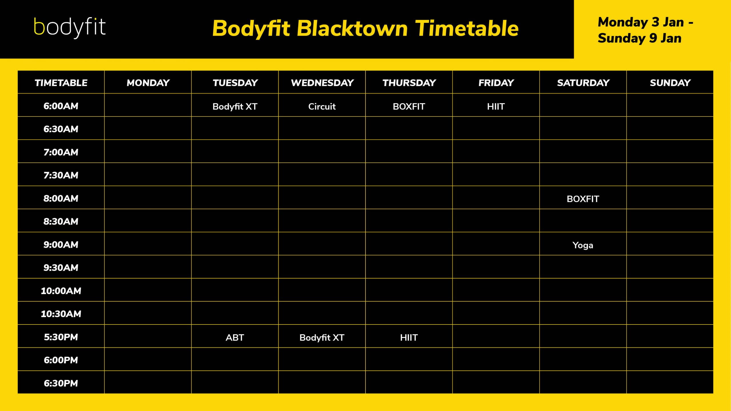 Bodyfit-Seasonal-Timetables-Blacktown-2021