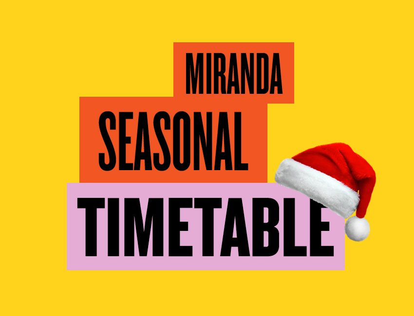 Seasonal Timetable 2021 | Bodyfit Miranda